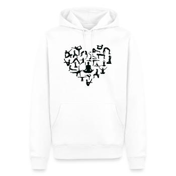 Yoga Meditation Spa Namaste - Männer Premium Bio Hoodie - Weiß - Vorne - Nico (187cm)