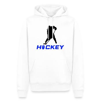 eishockey spieler - Männer Premium Bio Hoodie - Weiß - Vorne - Nico (187cm)