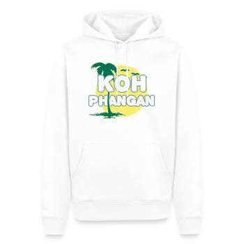 Vollmond Palme K8h Phangan - Männer Premium Bio Hoodie - Weiß - Vorne - Nico (187cm)