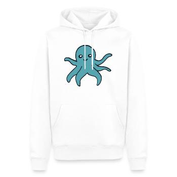 Octopus turquoise - Men’s Premium Organic Hoodie - white - Front - Nico (187cm)