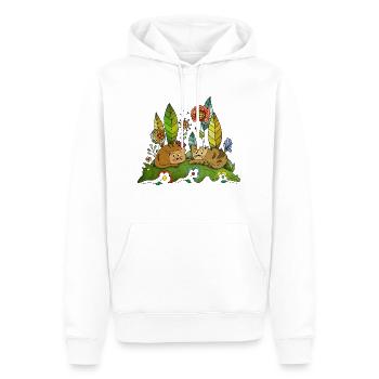 Katzen - Männer Premium Bio Hoodie - Weiß - Vorne - Nico (187cm)