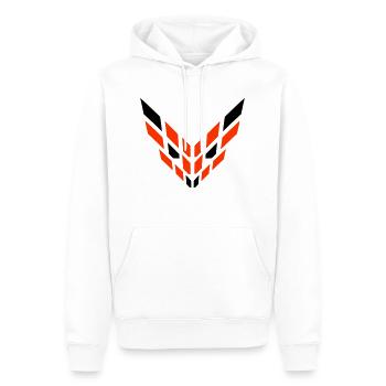 Fuchs Rotfuchs Abstraktes Logo Cool Böser Blick - Männer Premium Bio Hoodie - Weiß - Vorne - Nico (187cm)