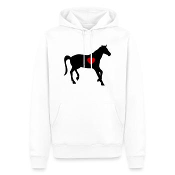 horse love heart 2 - Männer Premium Bio Hoodie - Weiß - Vorne - Nico (187cm)