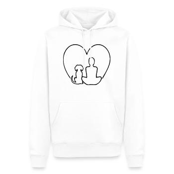 Harmony Hund Herz Haustiere - Männer Premium Bio Hoodie - Weiß - Vorne - Nico (187cm)