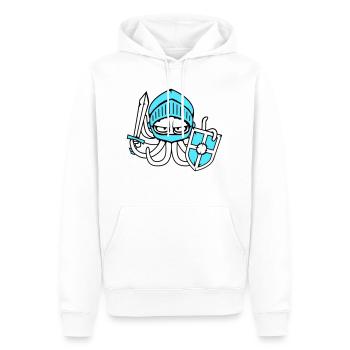 Octopus Chevalier Guerrier Médiéval Guerrier Épée - Sweat à capuche Premium bio Homme - blanc - Devant - Nico (187cm)
