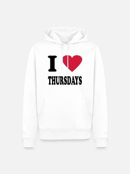 thursday - Männer Premium Bio Hoodie - Weiß