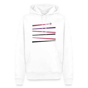 airplane - Männer Premium Bio Hoodie - Weiß - Vorne - Nico (187cm)