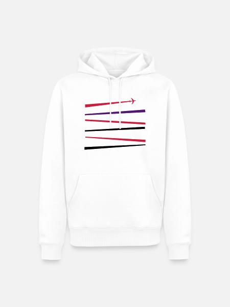 airplane - Männer Premium Bio Hoodie - Weiß