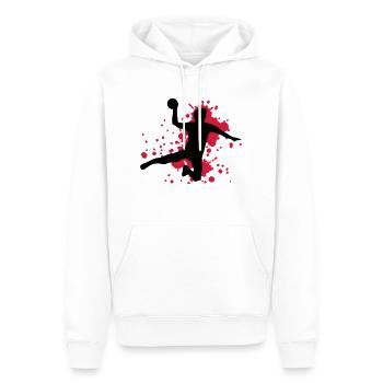 handball - Sweat à capuche Premium bio Homme - blanc - Devant - Nico (187cm)