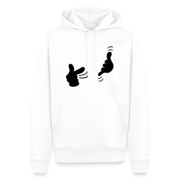 Ruf mich an / call me (1c) - Männer Premium Bio Hoodie - Weiß - Vorne - Nico (187cm)