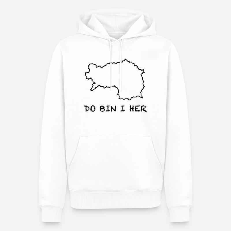 do bin i her - Steiermark - Männer Premium Bio Hoodie - Weiß