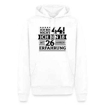 Zum 44. Geburtstag! - Männer Premium Bio Hoodie - Weiß - Vorne - Nico (187cm)