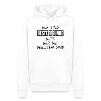 Beste Freunde - Männer Premium Bio Hoodie - Weiß - Vorne - Nico (187cm)