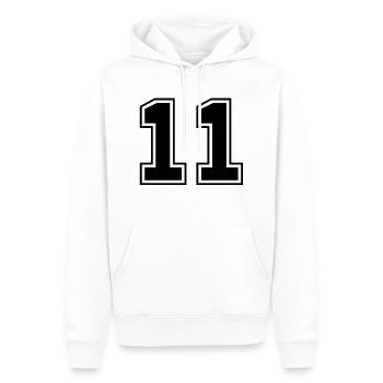 elf - Männer Premium Bio Hoodie - Weiß - Vorne - Nico (187cm)