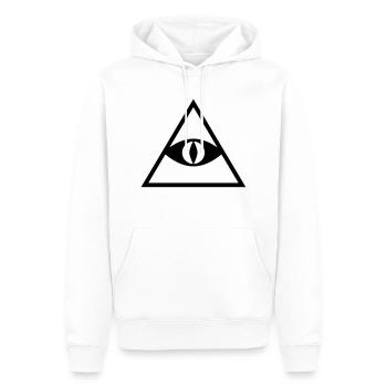 Pyramide - Sweat à capuche Premium bio Homme - blanc - Devant - Nico (187cm)
