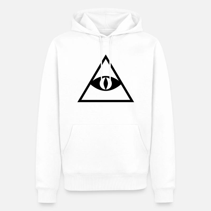 Pyramide - Sweat à capuche Premium bio Homme - blanc