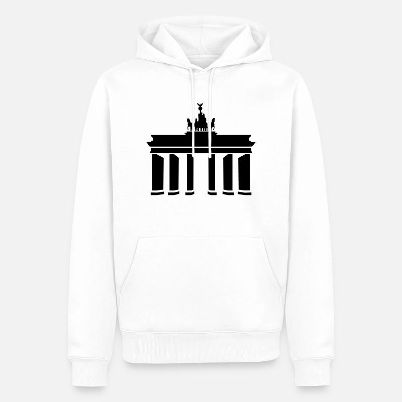 Brandenburg Gate - Sweat à capuche Premium bio Homme - blanc