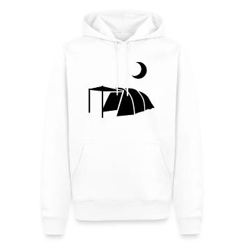 Tente - Sweat à capuche Premium bio Homme - blanc - Devant - Nico (187cm)