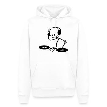 DJ Strichmännchen - Sweat à capuche Premium bio Homme - blanc - Devant - Nico (187cm)