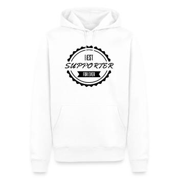 best supporter - Sweat à capuche Premium bio Homme - blanc - Devant - Nico (187cm)