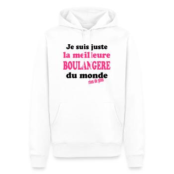 Je suis juste la meilleure boulangère du monde - Männer Premium Bio Hoodie - Weiß - Vorne - Nico (187cm)