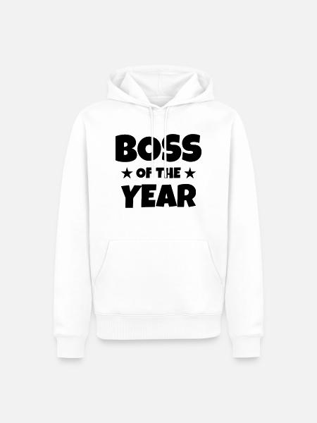 Manager / Chef / Arbeit / Job - Männer Premium Bio Hoodie - Weiß