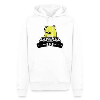 hamster_dj - Sweat à capuche Premium bio Homme - blanc - Devant - Nico (187cm)