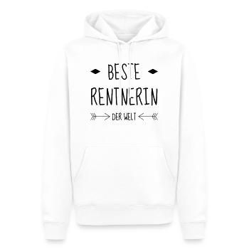 Retirement Retired Ruhestand Retraite Retraitée - Men’s Premium Organic Hoodie - white - Front - Nico (187cm)