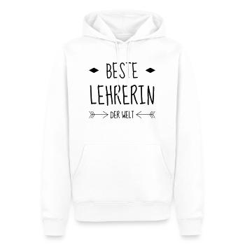 Lehrer / Professor / Schule / Lehrerin / Kind - Männer Premium Bio Hoodie - Weiß - Vorne - Nico (187cm)