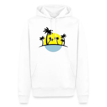 island sun palm - Männer Premium Bio Hoodie - Weiß - Vorne - Nico (187cm)