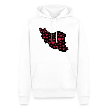 iran_liebe_02 - Männer Premium Bio Hoodie - Weiß - Vorne - Nico (187cm)
