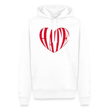 Herz Hate Anti Valentinstag Humor Single - Männer Premium Bio Hoodie - Weiß - Vorne - Nico (187cm)