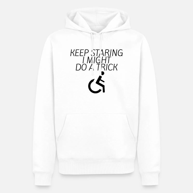 Keep Staring I Might Do A Trick 9 - Männer Premium Bio Hoodie - Weiß