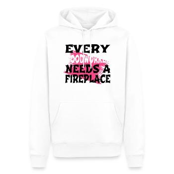 super sabrina charpentier tshirts présents - Sweat à capuche Premium bio Homme - blanc - Devant - Nico (187cm)