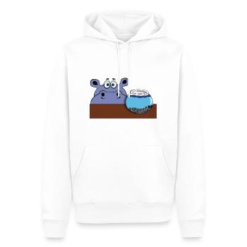 hippo nilpferd fisch aquarium glas goldfisch tier - Männer Premium Bio Hoodie - Weiß - Vorne - Nico (187cm)