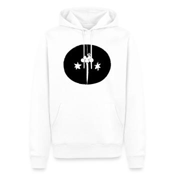 Soleil Lune Mosaïque Astrologie Symbole Vecteur 07 - Sweat à capuche Premium bio Homme - blanc - Devant - Nico (187cm)