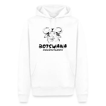 Botswana - Kaffern Buffalo - Men’s Premium Organic Hoodie - white - Front - Nico (187cm)