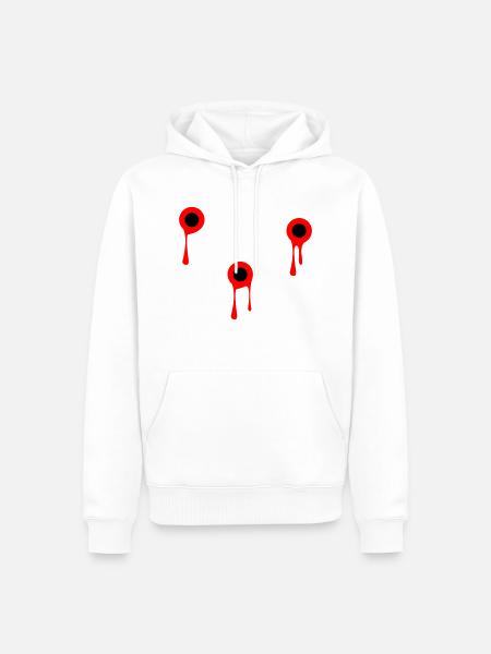 Schüsse - Männer Premium Bio Hoodie - Weiß