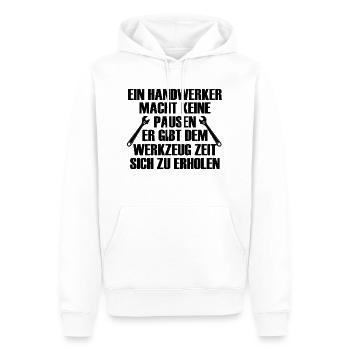 Handwerker Handyman Handwerk Werkzeug Baustelle - Männer Premium Bio Hoodie - Weiß - Vorne - Nico (187cm)