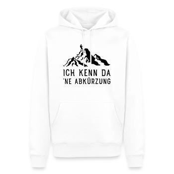 Ich Kenne Da Ne Abkürzung - Wandern Berg Hike - Männer Premium Bio Hoodie - Weiß - Vorne - Nico (187cm)