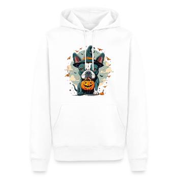 Hexe Hund: Bezaubernd! Halloween - Männer Premium Bio Hoodie - Weiß - Vorne - Nico (187cm)