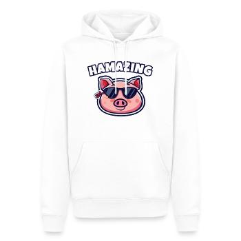 Hamazing PunFunny Pig Porc Joke Humor - Männer Premium Bio Hoodie - Weiß - Vorne - Nico (187cm)