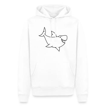 hai comic - Männer Premium Bio Hoodie - Weiß - Vorne - Nico (187cm)