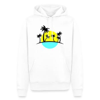beach palms 3 - Männer Premium Bio Hoodie - Weiß - Vorne - Nico (187cm)