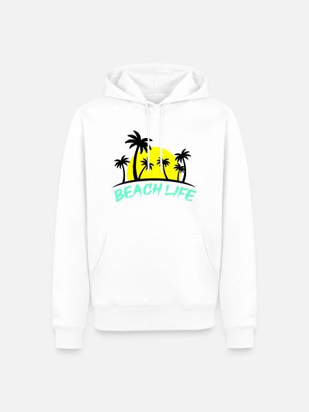 beach life - Men’s Premium Organic Hoodie - white