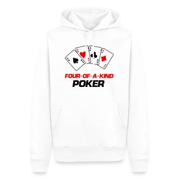 poker four of a kind - Männer Premium Bio Hoodie - Weiß - Vorne - Nico (187cm)