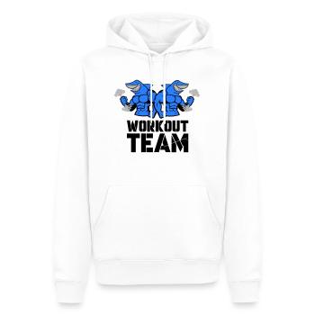 shark hai bodybuilding workout - Männer Premium Bio Hoodie - Weiß - Vorne - Nico (187cm)