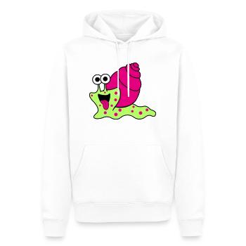 Snail Funny - Men’s Premium Organic Hoodie - white - Front - Nico (187cm)