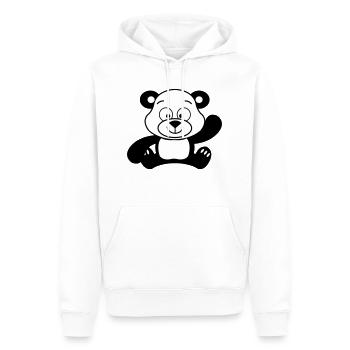 pandabär cute - Männer Premium Bio Hoodie - Weiß - Vorne - Nico (187cm)