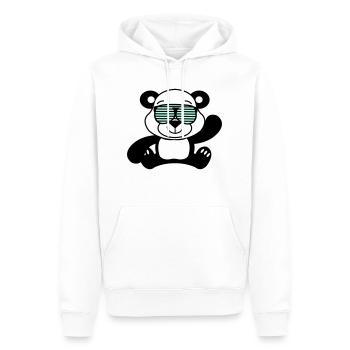 Panda Ours Cool - Sweat à capuche Premium bio Homme - blanc - Devant - Nico (187cm)